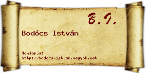 Bodócs István névjegykártya