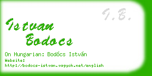 istvan bodocs business card